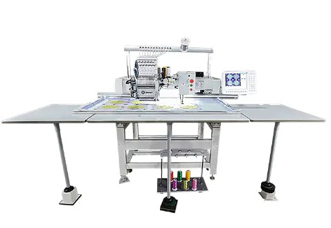 What are the characteristics of flat and chenille mixed function embroidery machine?