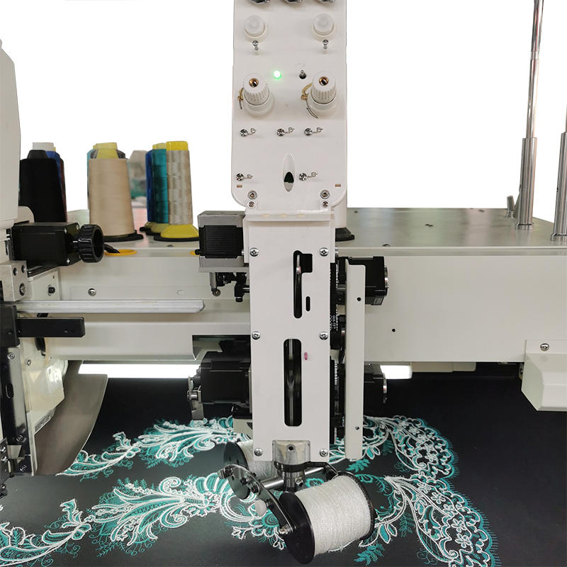 1+1 Tubular flat and cording head embroidery machine
