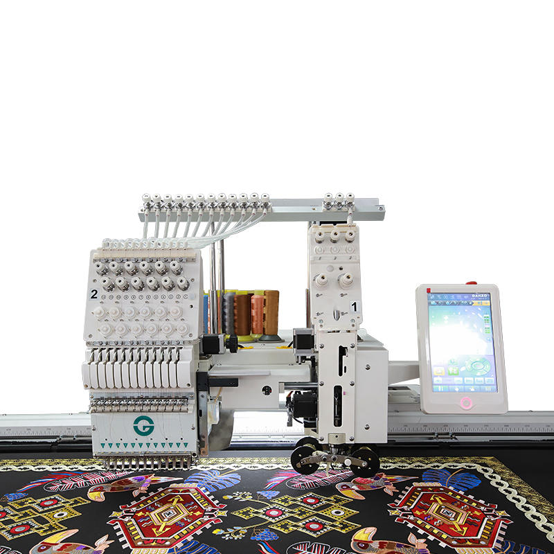 1+1 flat and cording taping mixed function embroidery machine