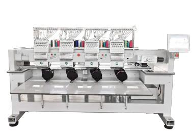 What are the characteristics of four heads garments shoes bags embroidery machine twin heads?