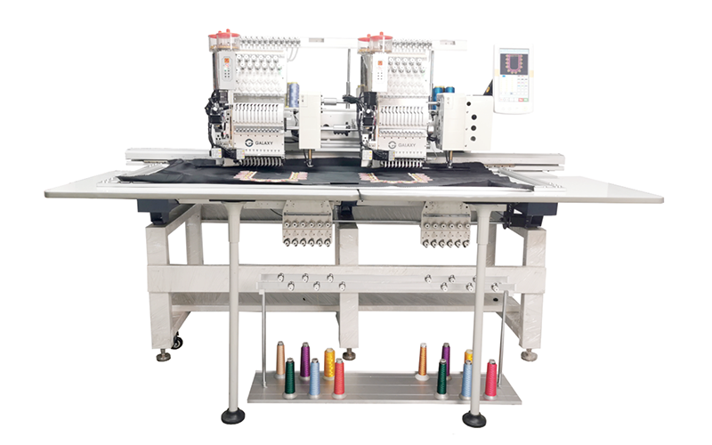 GX1202+2CH two flat heads mixed with two chenille heads machine chain loop stitches